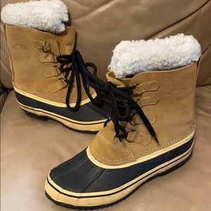 Winter rubber boots with lining